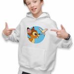 Fashion, accesorii si bijuterii - Copii - Imbracaminte copii - Pulovere si hanorace copii - Hanorac Copii Baieti Bambi Fluturas Natura Caprioara, alb, marime XS Copii - Infinity.ro