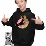 Fashion, accesorii si bijuterii - Copii - Imbracaminte copii - Pulovere si hanorace copii - Hanorac Copii Baieti Pocahontas Native American, negru, marime S Copii - Infinity.ro