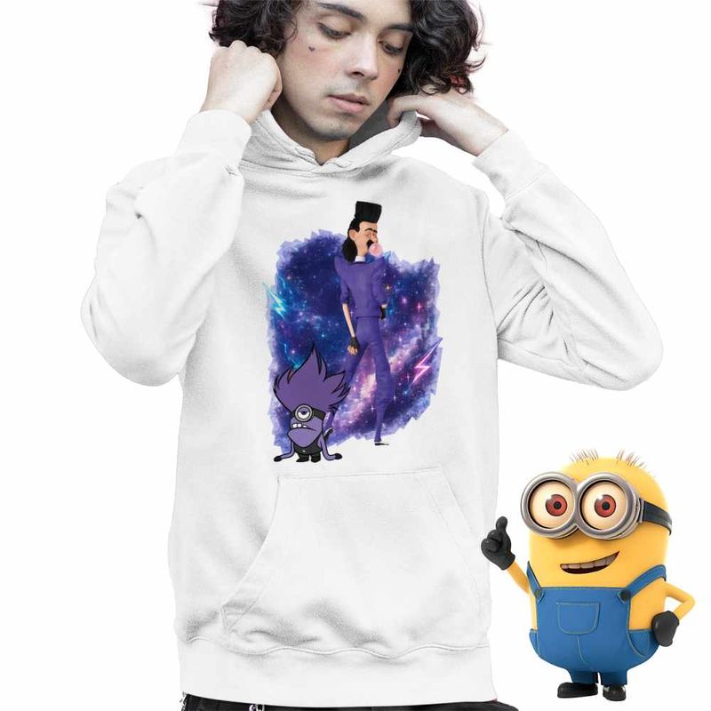 Fashion, accesorii si bijuterii - Copii - Imbracaminte copii - Pulovere si hanorace copii - Hanorac Copii Baieti Balthazar Bratt Bad Minions Despicable, alb, marime S Copii - Infinity.ro