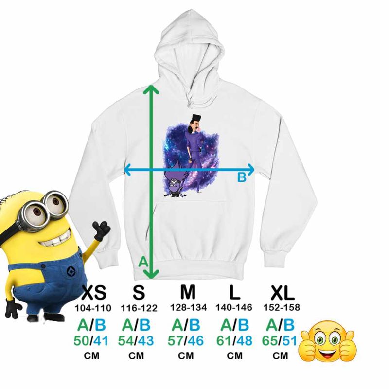 Fashion, accesorii si bijuterii - Copii - Imbracaminte copii - Pulovere si hanorace copii - Hanorac Copii Baieti Balthazar Bratt Bad Minions Despicable, alb, marime S Copii - Infinity.ro