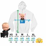 Fashion, accesorii si bijuterii - Copii - Imbracaminte copii - Pulovere si hanorace copii - Hanorac Copii Fete Boss Baby Ciocolata Valentines Day, alb, marime L Copii - Infinity.ro