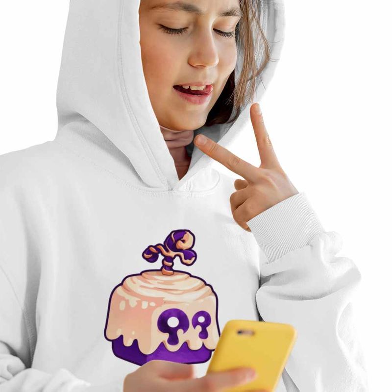 Fashion, accesorii si bijuterii - Copii - Imbracaminte copii - Pulovere si hanorace copii - Hanorac Copii Fete Blox Fruits Dought Fruit Roblox Fructe, alb, marime S Copii - Infinity.ro