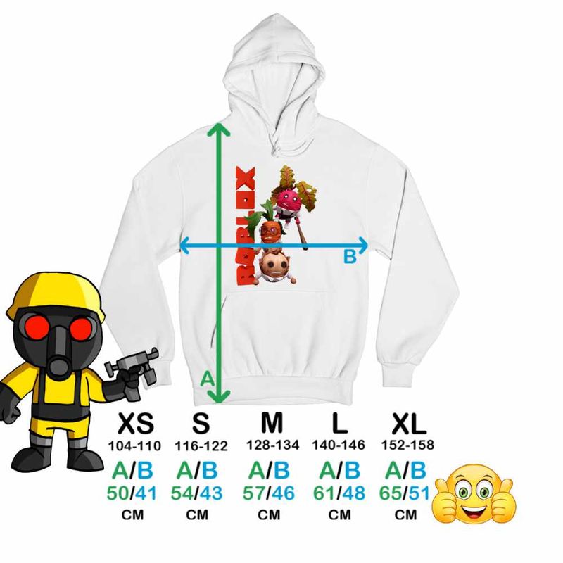 Fashion, accesorii si bijuterii - Copii - Imbracaminte copii - Pulovere si hanorace copii - Hanorac Copii Baieti Roblox Piggy Veggies, alb, marime L Copii - Infinity.ro