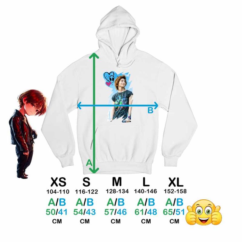 Fashion, accesorii si bijuterii - Copii - Imbracaminte copii - Pulovere si hanorace copii - Hanorac Copii Baieti Kpop Taemin Vibe, alb, marime S Copii - Infinity.ro