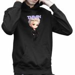 Fashion, accesorii si bijuterii - Copii - Imbracaminte copii - Pulovere si hanorace copii - Hanorac Copii Baieti Taemin Korea Saja Boys, negru, marime L Copii - Infinity.ro