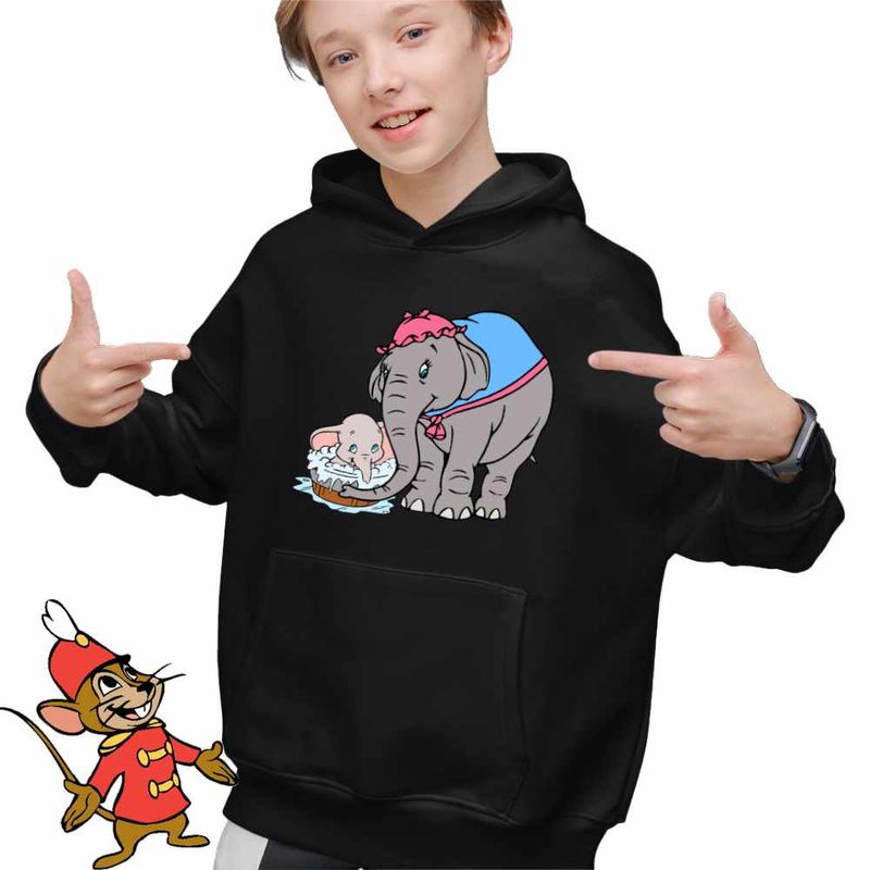 Fashion, accesorii si bijuterii - Copii - Imbracaminte copii - Pulovere si hanorace copii - Hanorac Copii Baieti Dumbo Jumbo Baie Circus, negru, marime M Copii - Infinity.ro