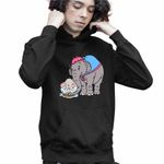 Fashion, accesorii si bijuterii - Copii - Imbracaminte copii - Pulovere si hanorace copii - Hanorac Copii Baieti Dumbo Jumbo Baie Circus, negru, marime M Copii - Infinity.ro