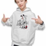 Fashion, accesorii si bijuterii - Copii - Imbracaminte copii - Pulovere si hanorace copii - Hanorac Copii Baieti 101 Dalmatieni Pongo Perdita Joaca Catelusi, alb, marime L Copii - Infinity.ro