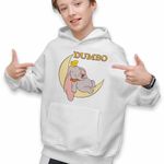 Fashion, accesorii si bijuterii - Copii - Imbracaminte copii - Pulovere si hanorace copii - Hanorac Copii Baieti Dumbo Luna Somn Usor Elefant Circ, alb, marime XS Copii - Infinity.ro