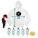 Fashion, accesorii si bijuterii - Copii - Imbracaminte copii - Pulovere si hanorace copii - Hanorac Copii Fete EXO Kpop Merch, alb, marime XL Copii - Infinity.ro