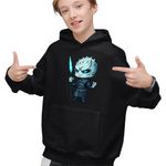 Fashion, accesorii si bijuterii - Copii - Imbracaminte copii - Pulovere si hanorace copii - Hanorac Copii Baieti Game of Thrones Night King White Walkers, negru, marime M Copii - Infinity.ro