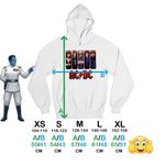 Fashion, accesorii si bijuterii - Copii - Imbracaminte copii - Pulovere si hanorace copii - Hanorac Copii Fete ACDC Merch All Gang AC/DC, alb, marime L Copii - Infinity.ro