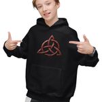 Fashion, accesorii si bijuterii - Copii - Imbracaminte copii - Pulovere si hanorace copii - Hanorac Copii Baieti Led Zeppelin Triquetra Vikings, negru, marime XS Copii - Infinity.ro