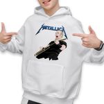 Fashion, accesorii si bijuterii - Copii - Imbracaminte copii - Pulovere si hanorace copii - Hanorac Copii Baieti Metallica Merch James Hetfield, alb, marime S Copii - Infinity.ro