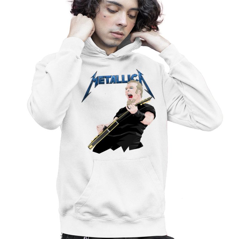 Fashion, accesorii si bijuterii - Copii - Imbracaminte copii - Pulovere si hanorace copii - Hanorac Copii Baieti Metallica Merch James Hetfield, alb, marime S Copii - Infinity.ro