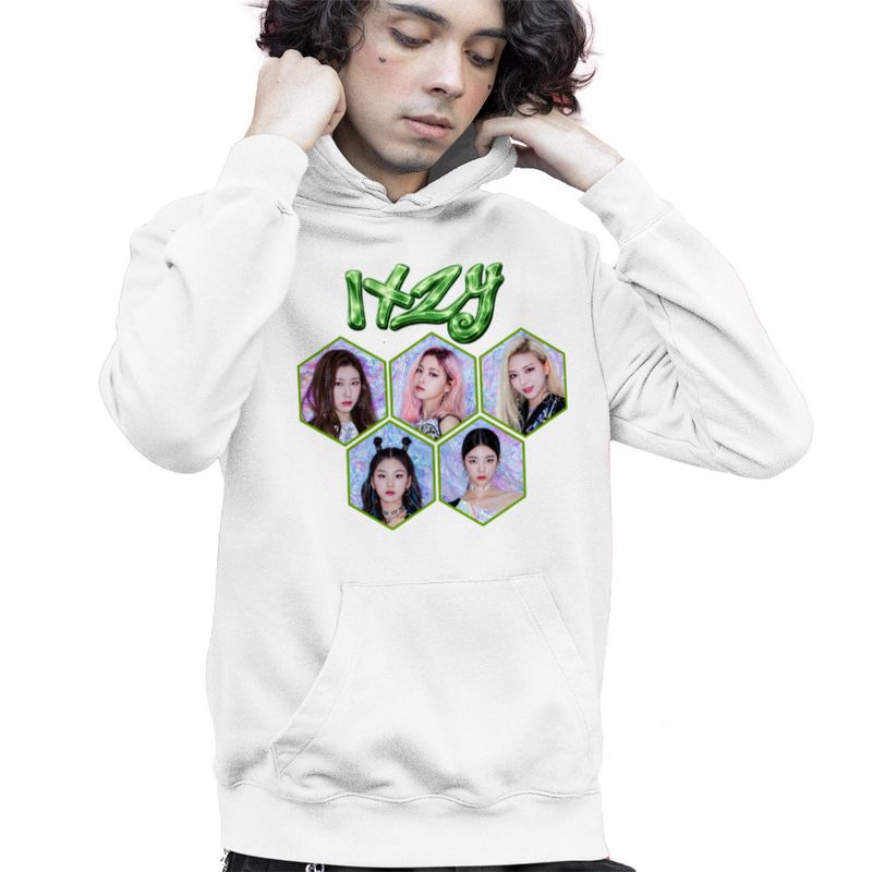 Fashion, accesorii si bijuterii - Copii - Imbracaminte copii - Pulovere si hanorace copii - Hanorac Copii Baieti Itzy Yuna Kpop Merch, alb, marime XL Copii - Infinity.ro