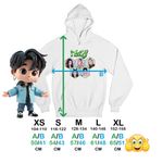 Fashion, accesorii si bijuterii - Copii - Imbracaminte copii - Pulovere si hanorace copii - Hanorac Copii Baieti Itzy Yuna Kpop Merch, alb, marime XL Copii - Infinity.ro