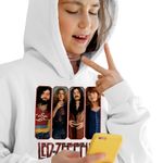 Fashion, accesorii si bijuterii - Copii - Imbracaminte copii - Pulovere si hanorace copii - Hanorac Copii Fete Led Zeppelin Legend Merch, alb, marime L Copii - Infinity.ro