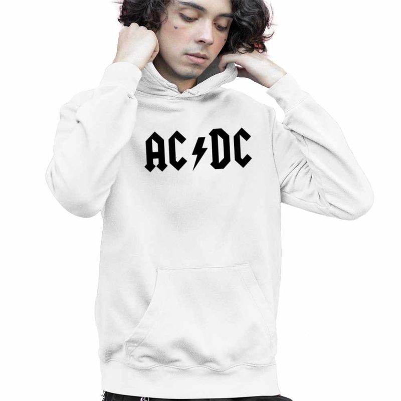 Fashion, accesorii si bijuterii - Copii - Imbracaminte copii - Pulovere si hanorace copii - Hanorac Copii Baieti AC/DC Merch ACDC, alb, marime S Copii - Infinity.ro