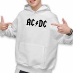 Fashion, accesorii si bijuterii - Copii - Imbracaminte copii - Pulovere si hanorace copii - Hanorac Copii Baieti AC/DC Merch ACDC, alb, marime S Copii - Infinity.ro