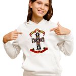 Fashion, accesorii si bijuterii - Copii - Imbracaminte copii - Pulovere si hanorace copii - Hanorac Copii Fete Guns N Roses Legendary Merch, alb, marime L Copii - Infinity.ro