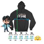 Fashion, accesorii si bijuterii - Copii - Imbracaminte copii - Pulovere si hanorace copii - Hanorac Copii Fete Tomorrow X Together Kpop Party Merch, negru, marime L Copii - Infinity.ro