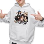 Fashion, accesorii si bijuterii - Copii - Imbracaminte copii - Pulovere si hanorace copii - Hanorac Copii Baieti I-dle Kpop Cartoon Idle Merch, alb, marime XL Copii - Infinity.ro
