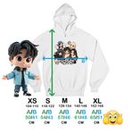 Fashion, accesorii si bijuterii - Copii - Imbracaminte copii - Pulovere si hanorace copii - Hanorac Copii Baieti I-dle Kpop Cartoon Idle Merch, alb, marime XL Copii - Infinity.ro