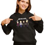Fashion, accesorii si bijuterii - Copii - Imbracaminte copii - Pulovere si hanorace copii - Hanorac Copii Fete Metallica South Park Merch, negru, marime M Copii - Infinity.ro