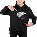 Fashion, accesorii si bijuterii - Copii - Imbracaminte copii - Pulovere si hanorace copii - Hanorac Copii Fete Game of Thrones Winter is Coming House Stark, negru, marime L Copii - Infinity.ro