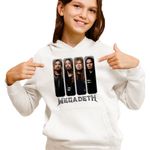 Fashion, accesorii si bijuterii - Copii - Imbracaminte copii - Pulovere si hanorace copii - Hanorac Copii Fete Megadeth Legend Heave Metal, alb, marime XS Copii - Infinity.ro