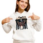 Fashion, accesorii si bijuterii - Copii - Imbracaminte copii - Pulovere si hanorace copii - Hanorac Copii Fete ACDC Cartoon Merch, alb, marime L Copii - Infinity.ro