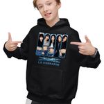 Fashion, accesorii si bijuterii - Copii - Imbracaminte copii - Pulovere si hanorace copii - Hanorac Copii Baieti Le Sserafim Kpop Bts Party Merch, negru, marime S Copii - Infinity.ro