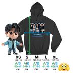 Fashion, accesorii si bijuterii - Copii - Imbracaminte copii - Pulovere si hanorace copii - Hanorac Copii Baieti Le Sserafim Kpop Bts Party Merch, negru, marime S Copii - Infinity.ro
