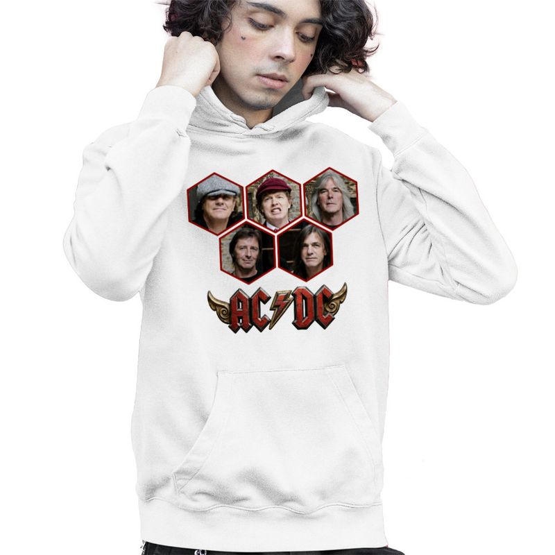 Fashion, accesorii si bijuterii - Copii - Imbracaminte copii - Pulovere si hanorace copii - Hanorac Copii Baieti ACDC Rock Vibe ACDC Merch, alb, marime M Copii - Infinity.ro