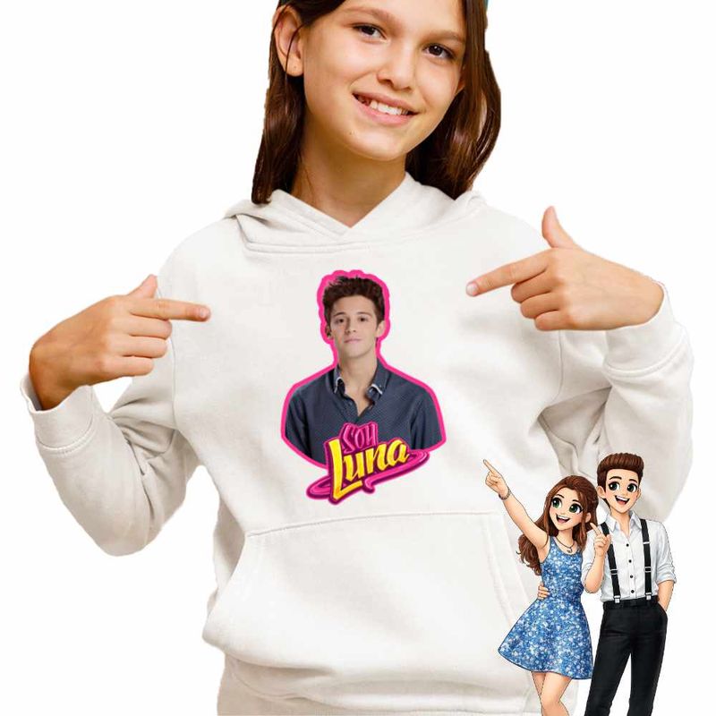 Fashion, accesorii si bijuterii - Copii - Imbracaminte copii - Pulovere si hanorace copii - Hanorac Copii Fete Soy Luna Matteo Balsano, alb, marime L Copii - Infinity.ro