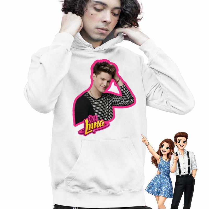 Fashion, accesorii si bijuterii - Copii - Imbracaminte copii - Pulovere si hanorace copii - Hanorac Copii Baieti Soy Luna Nicolas Navarro, alb, marime S Copii - Infinity.ro