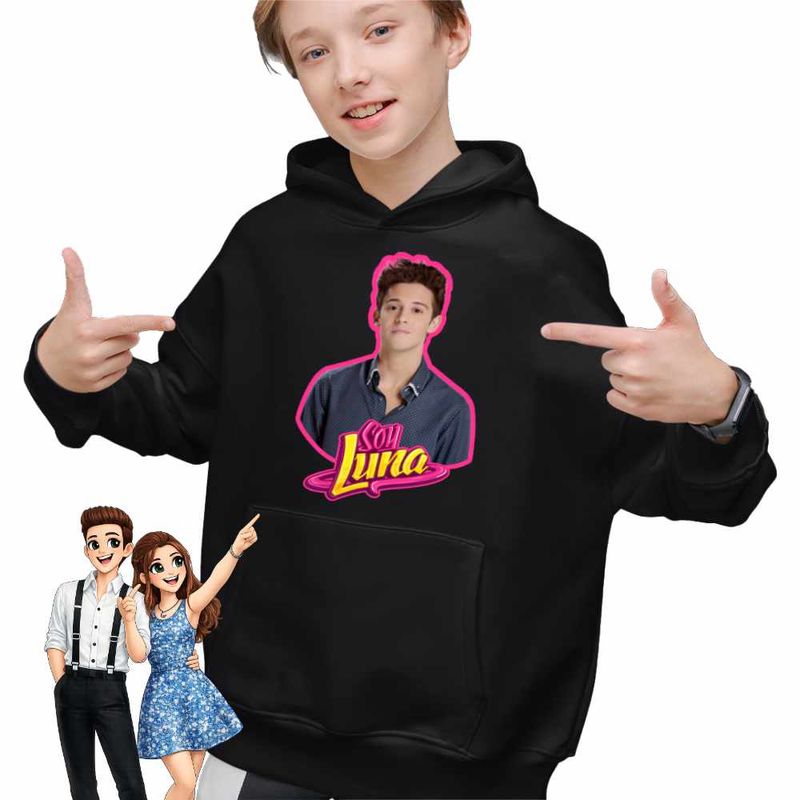 Fashion, accesorii si bijuterii - Copii - Imbracaminte copii - Pulovere si hanorace copii - Hanorac Copii Baieti Soy Luna Matteo Balsano, negru, marime M Copii - Infinity.ro