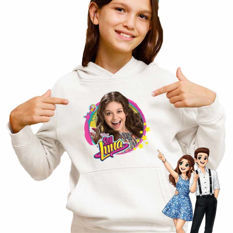 Fashion, accesorii si bijuterii - Copii - Imbracaminte copii - Pulovere si hanorace copii - Hanorac Copii Fete Soy Luna Karol Sevilla, alb, marime XL Copii - Infinity.ro