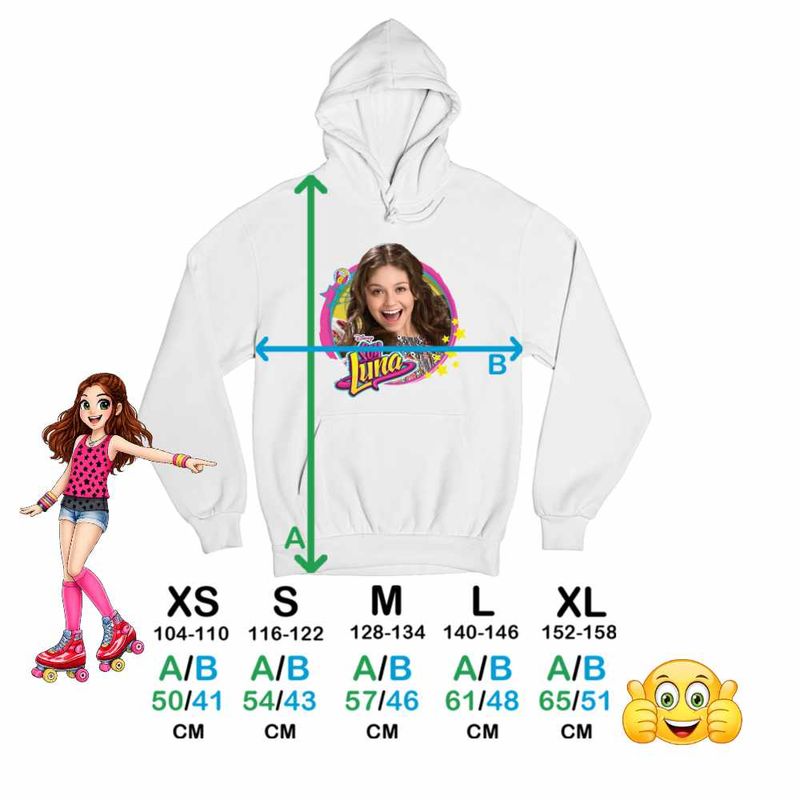 Fashion, accesorii si bijuterii - Copii - Imbracaminte copii - Pulovere si hanorace copii - Hanorac Copii Fete Soy Luna Karol Sevilla, alb, marime XL Copii - Infinity.ro