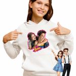 Fashion, accesorii si bijuterii - Copii - Imbracaminte copii - Pulovere si hanorace copii - Hanorac Copii Fete Soy Luna Simon Love Valente, alb, marime XS Copii - Infinity.ro