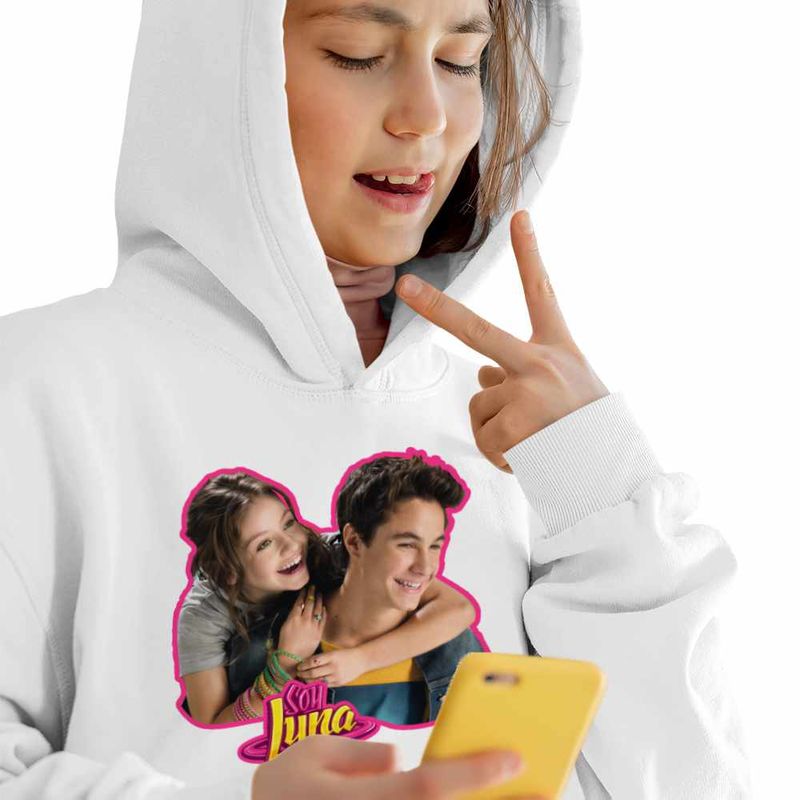 Fashion, accesorii si bijuterii - Copii - Imbracaminte copii - Pulovere si hanorace copii - Hanorac Copii Fete Soy Luna Simon Love Valente, alb, marime XS Copii - Infinity.ro