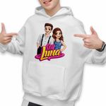 Fashion, accesorii si bijuterii - Copii - Imbracaminte copii - Pulovere si hanorace copii - Hanorac Copii Baieti Soy Luna Cartoon, alb, marime S Copii - Infinity.ro