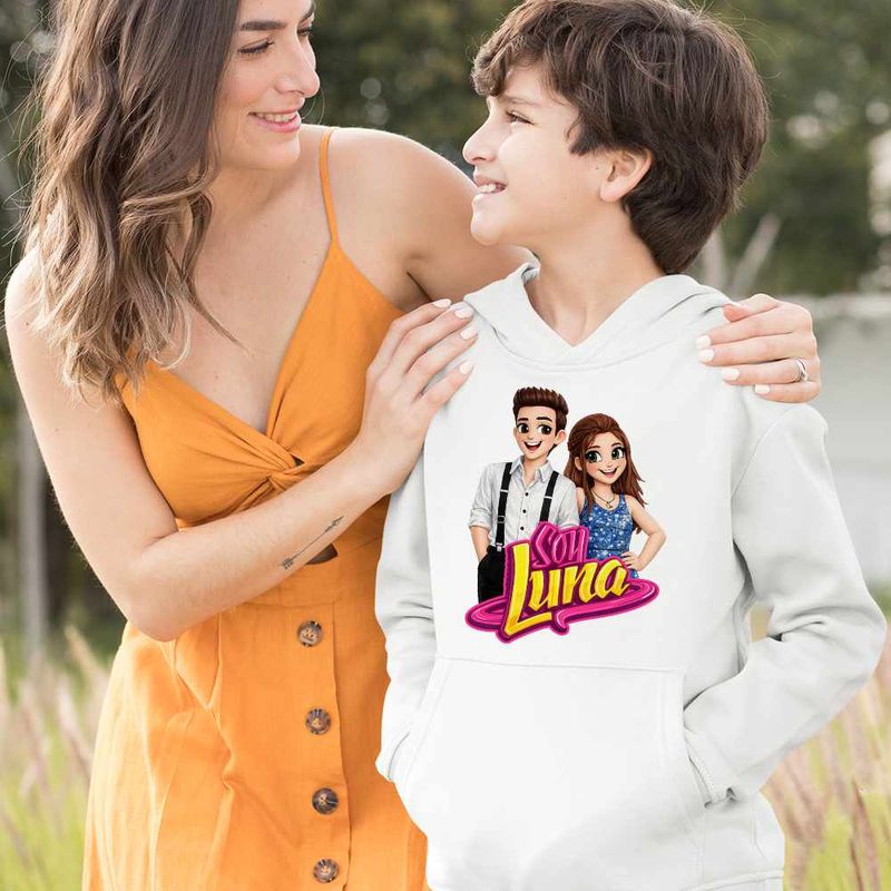 Fashion, accesorii si bijuterii - Copii - Imbracaminte copii - Pulovere si hanorace copii - Hanorac Copii Baieti Soy Luna Cartoon, alb, marime S Copii - Infinity.ro