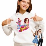Fashion, accesorii si bijuterii - Copii - Imbracaminte copii - Pulovere si hanorace copii - Hanorac Copii Fete Soy Luna Patine Karol Sevilla, alb, marime M Copii - Infinity.ro