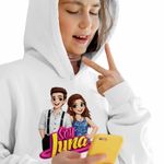 Fashion, accesorii si bijuterii - Copii - Imbracaminte copii - Pulovere si hanorace copii - Hanorac Copii Fete Soy Luna Cartoon, alb, marime S Copii - Infinity.ro