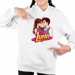 Fashion, accesorii si bijuterii - Copii - Imbracaminte copii - Pulovere si hanorace copii - Hanorac Copii Fete Soy Luna Valente Love, alb, marime XL Copii - Infinity.ro