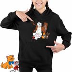 Fashion, accesorii si bijuterii - Copii - Imbracaminte copii - Pulovere si hanorace copii - Hanorac Copii Fete Pisicile Aristocrate Ducesa Familie, negru, marime S Copii - Infinity.ro