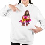 Fashion, accesorii si bijuterii - Copii - Imbracaminte copii - Pulovere si hanorace copii - Hanorac Copii Fete Soy Luna Happy Life, alb, marime S Copii - Infinity.ro