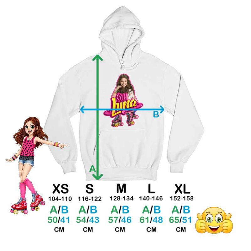 Fashion, accesorii si bijuterii - Copii - Imbracaminte copii - Pulovere si hanorace copii - Hanorac Copii Fete Soy Luna Happy Life, alb, marime S Copii - Infinity.ro